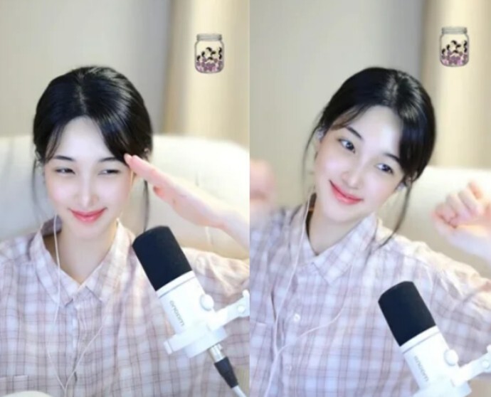 '라붐 출신' 율희가 인터넷 방송으로 새 출발을 알렸다. 율희 틱톡 캡처