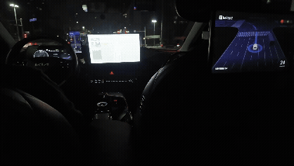 서울 자율차 운행 내부 모습. 카카오모빌리티 제공