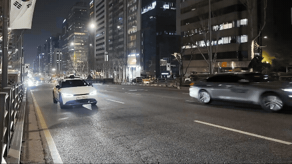 서울 자율차 운행 외부 모습. 카카오모빌리티 제공